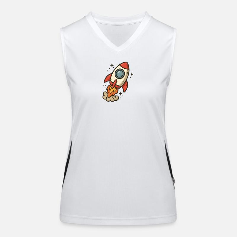 Fusée cartoon spatiale Débardeur respirant contrasté Femme