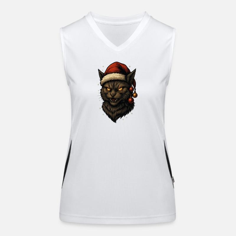 Gueule de bois noire de Noël Débardeur respirant contrasté Femme