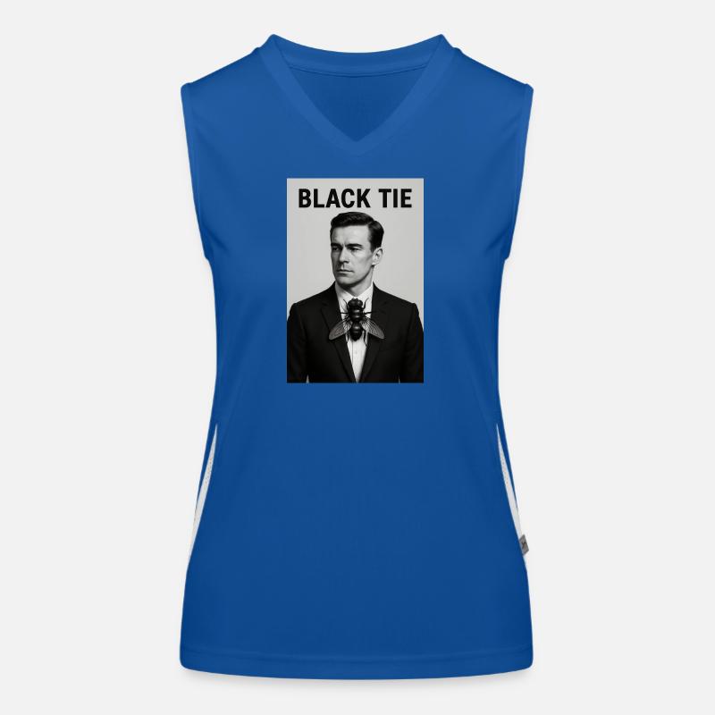 Cravate noire Débardeur respirant contrasté Femme