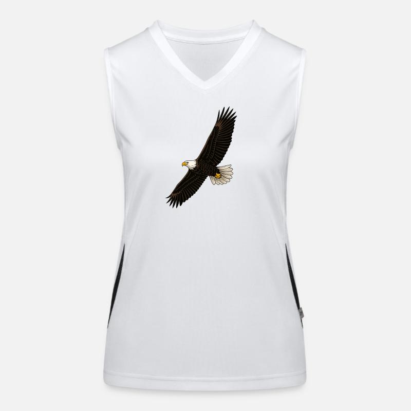 Eagle in Flight Distinct Graphics Women's Functional Contrast Tank Top