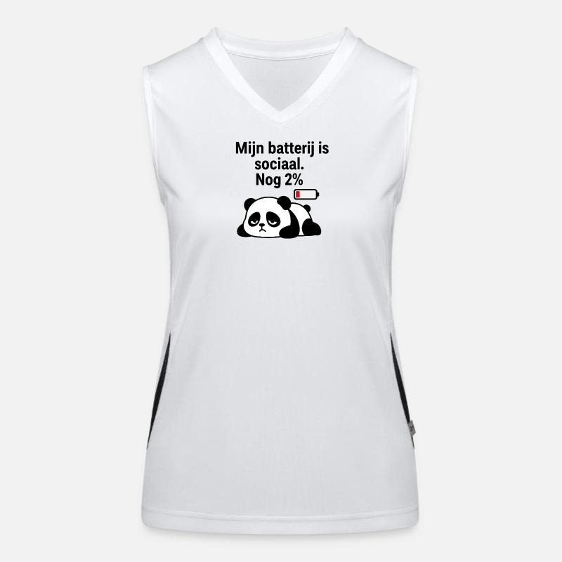 Introvertierter Panda Funktionelles Kontrast-Tank Top für Frauen