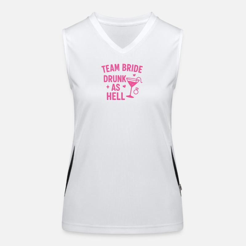Team Bride – Drunk as Hell Funktionelles Kontrast-Tank Top für Frauen