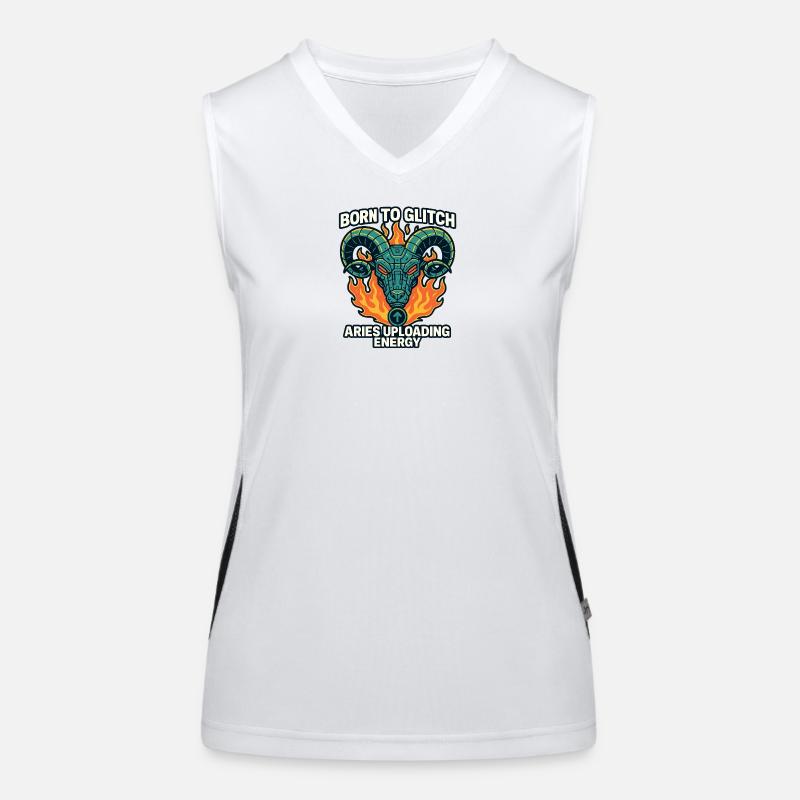 Born to Glitch – Aries Uploading Energy Funktionelles Kontrast-Tank Top für Frauen