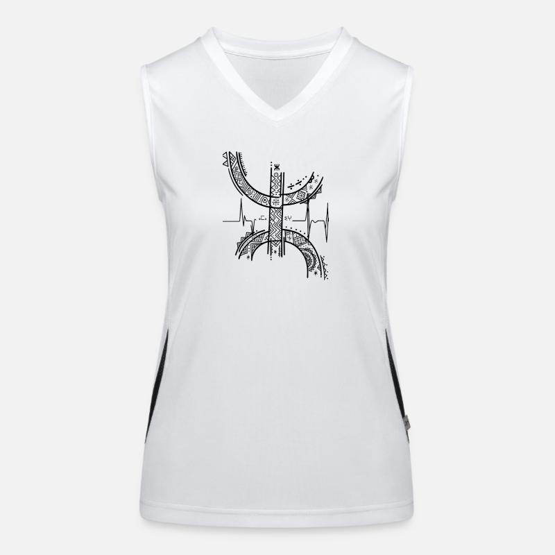 Kabyle Amazigh Funktionelles Kontrast-Tank Top für Frauen