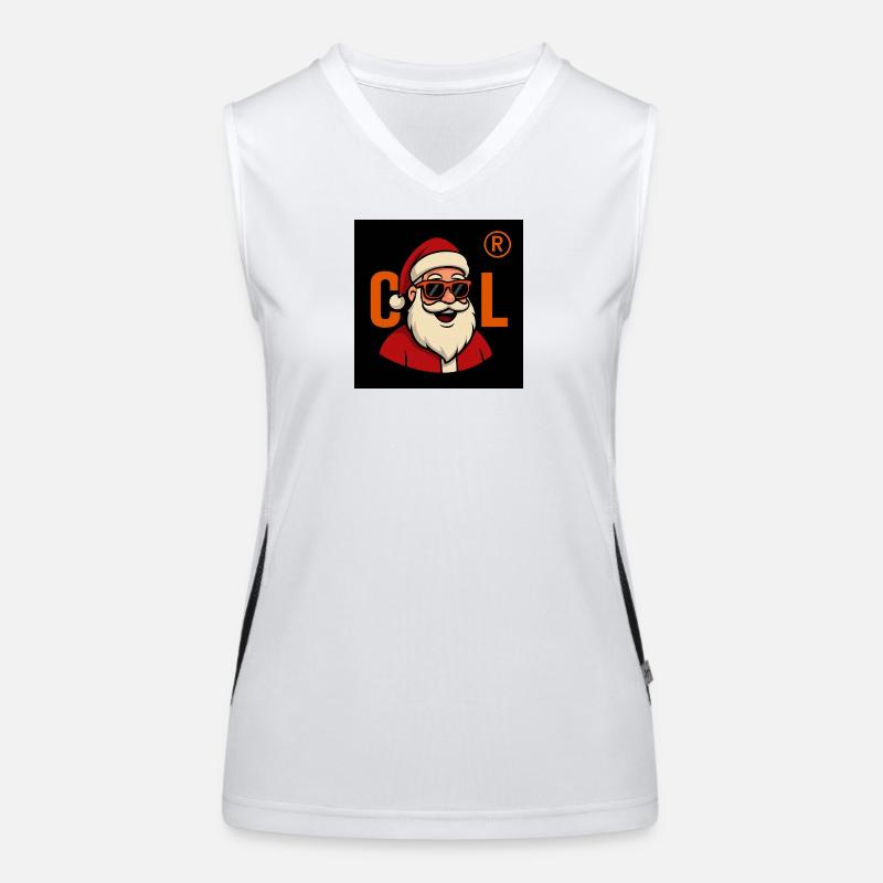 Sinterklaas mit Sonnenbrille Funktionelles Kontrast-Tank Top für Frauen