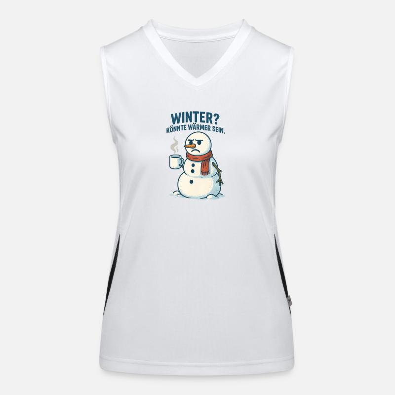 Winter? Wärm dich mit Kaffee Funktionelles Kontrast-Tank Top für Frauen