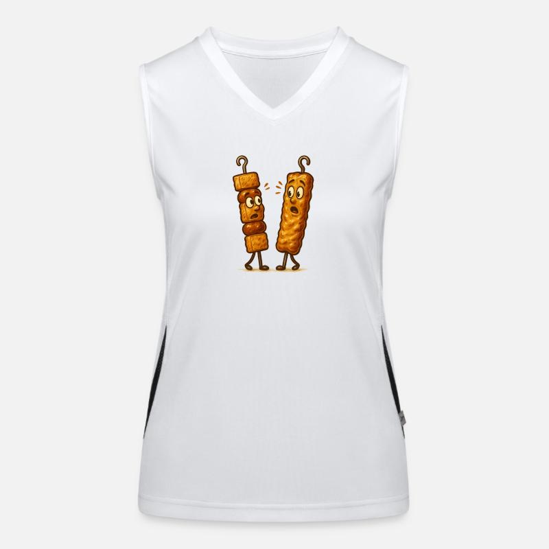 Schaschlik vs Kebab Funktionelles Kontrast-Tank Top für Frauen