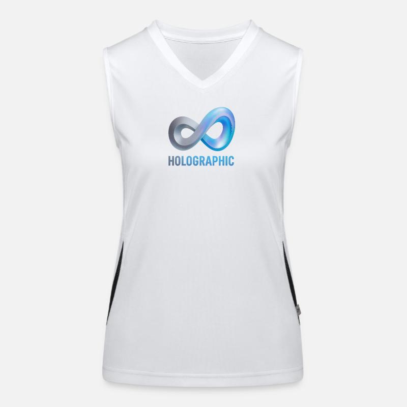 Holografische Unendlichkeit Loop Funktionelles Kontrast-Tank Top für Frauen