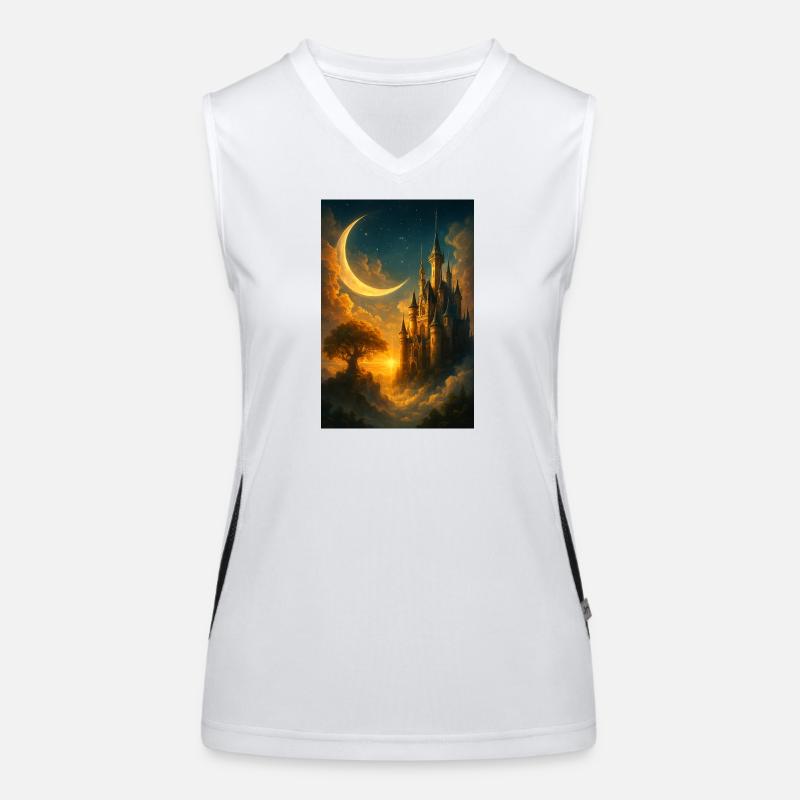 Moonlit Castle Dreamscape Women's Functional Contrast Tank Top