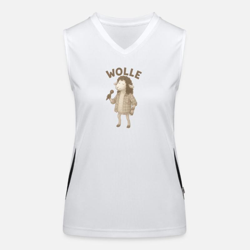 Wool Sheep with Microphone Women's Functional Contrast Tank Top