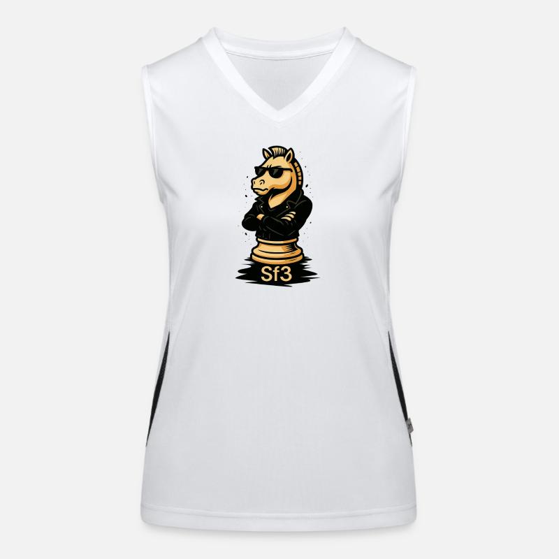Cooler Schach-Springer Zug Sf3 Reti Funktionelles Kontrast-Tank Top für Frauen