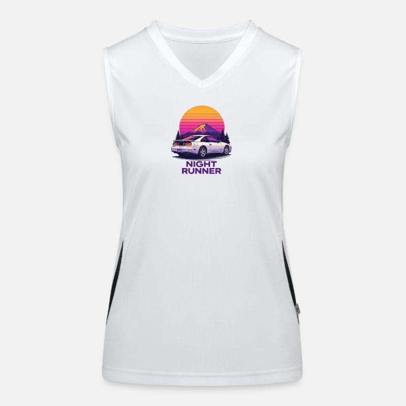 Nachtläufer Neonauto Funktionelles Kontrast-Tank Top für Frauen