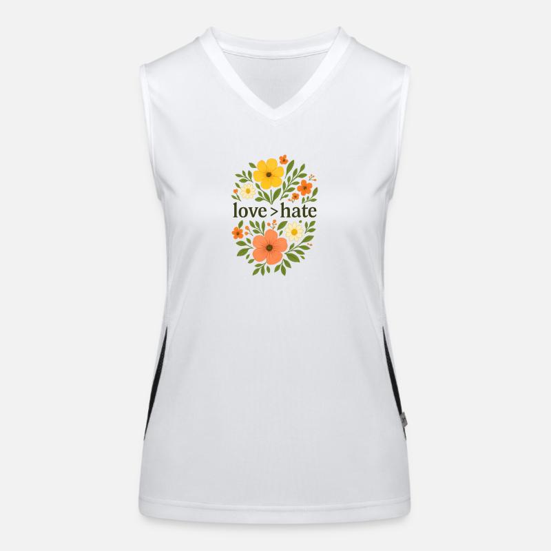 Love > Hate Love is bigger than hate Women's Functional Contrast Tank Top