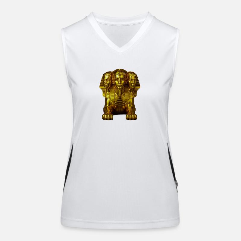 Sphinx doré à trois têtes Débardeur respirant contrasté Femme