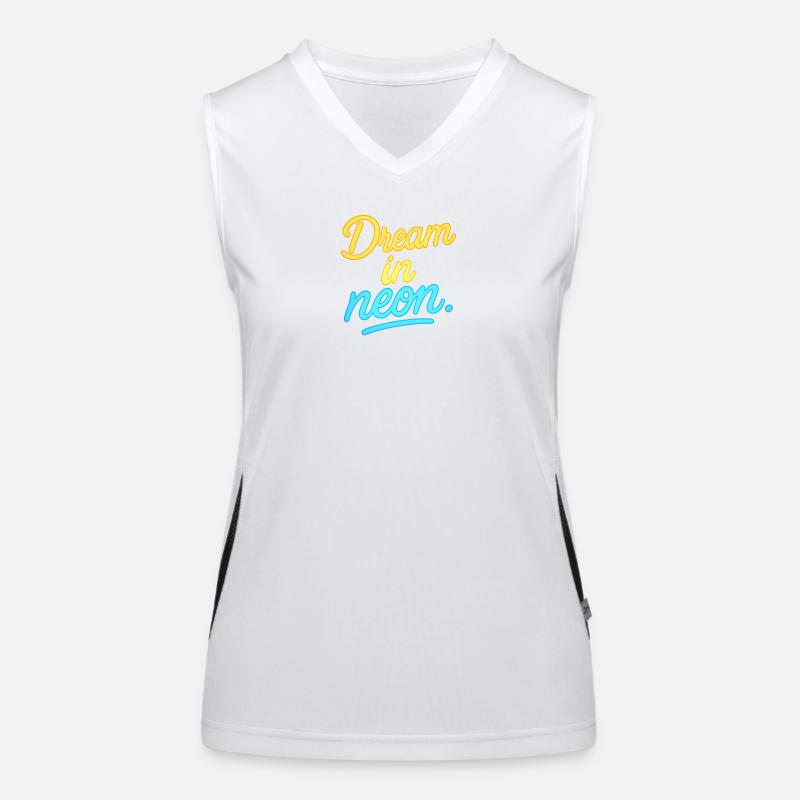 Dream in neon light Women's Functional Contrast Tank Top