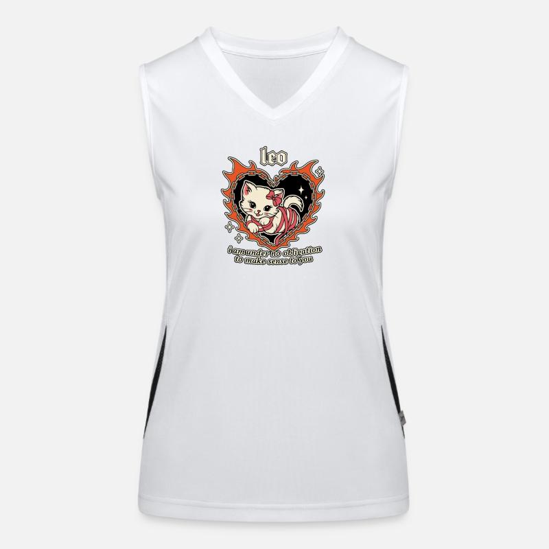 Leo Cat's Heart Flame Chain Women's Functional Contrast Tank Top