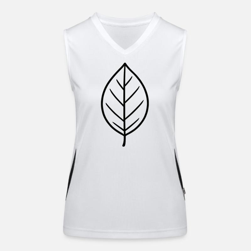 Conception minimaliste Leaf Débardeur respirant contrasté Femme
