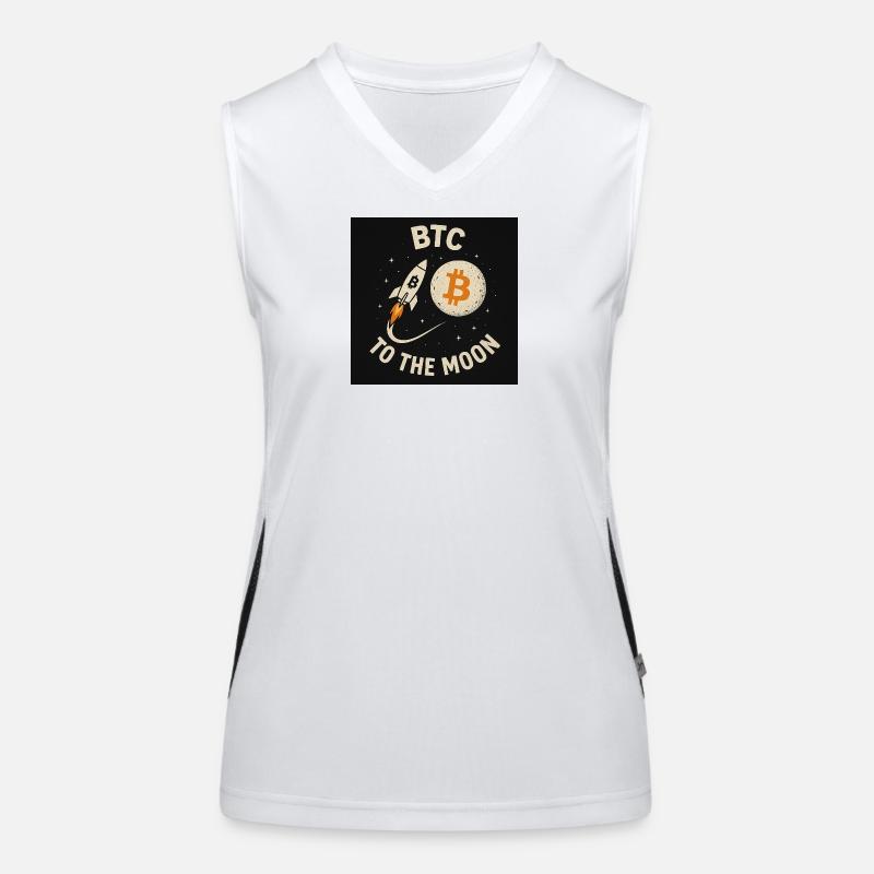 BTC to the Moon Funktionelles Kontrast-Tank Top für Frauen