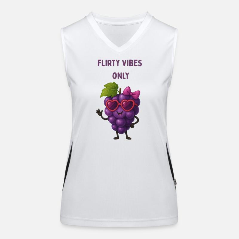 Flirting Grape Graphic Women's Functional Contrast Tank Top