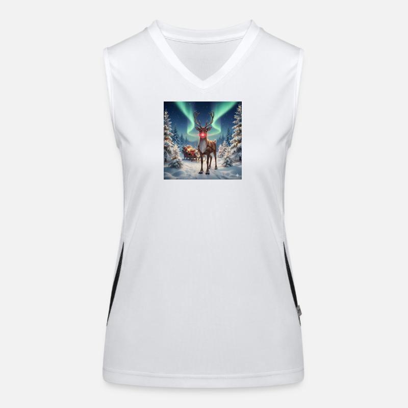 Rudolph in the Polar Forest Women's Functional Contrast Tank Top