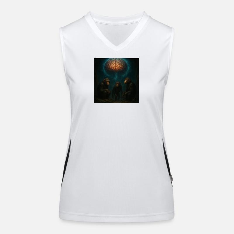 Brainlight: Three monkeys in a dream Women's Functional Contrast Tank Top