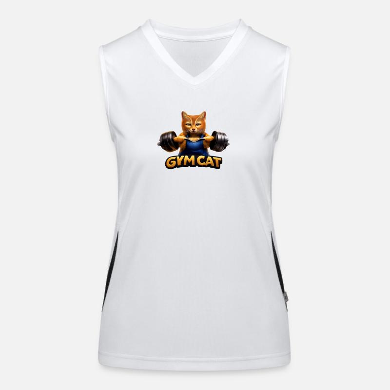 GymCat: Strength training with cats Women's Functional Contrast Tank Top