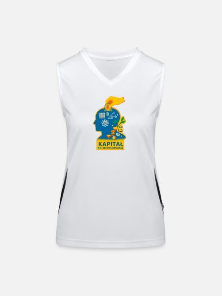 INEXHAUSTIBLE CAPITAL - Women's Functional Contrast Tank Top - white/black - Front