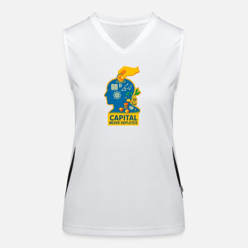 Capital Sparks Knowledge - Women's Functional Contrast Tank Top - white/black