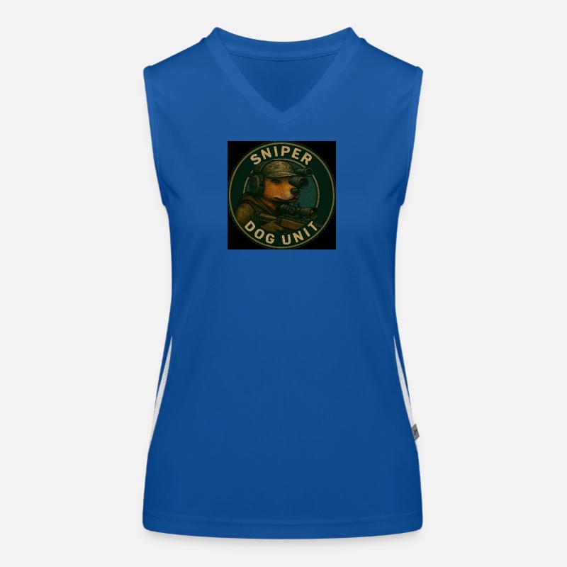 Sniper Dog Unit Funktionelles Kontrast-Tank Top für Frauen