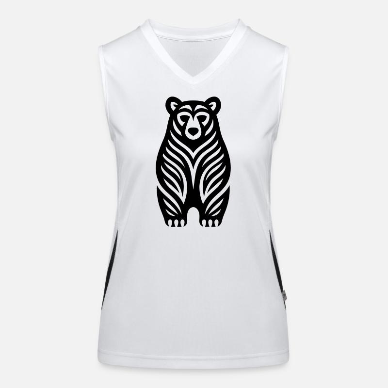 Juste un ours noir #4 | N-imal_Wears Débardeur respirant contrasté Femme