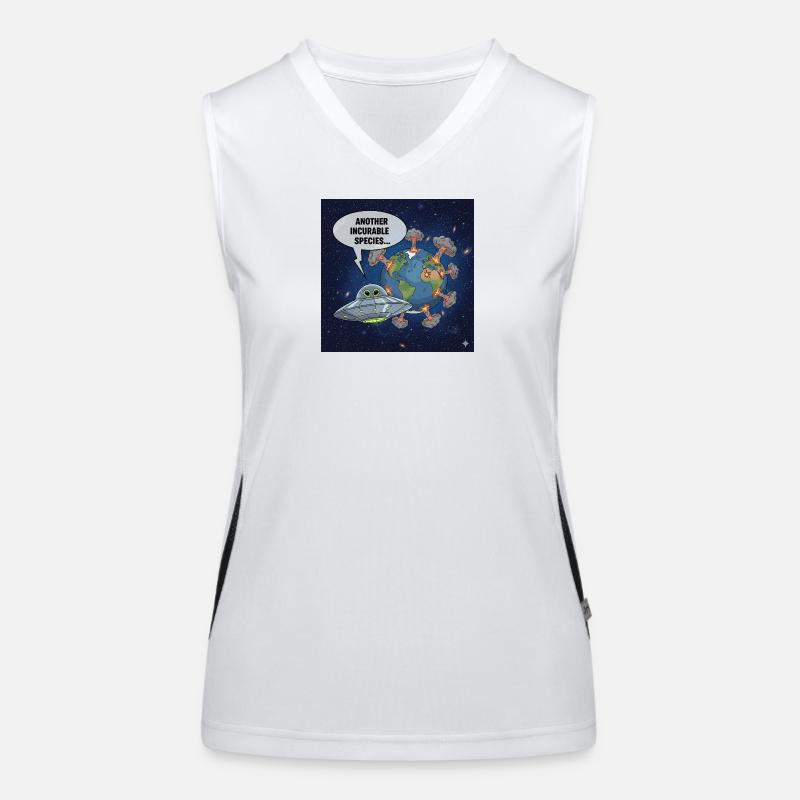 Außerirdische UFO-Beobachtung – Eine weitere irreparable Rasse Funktionelles Kontrast-Tank Top für Frauen