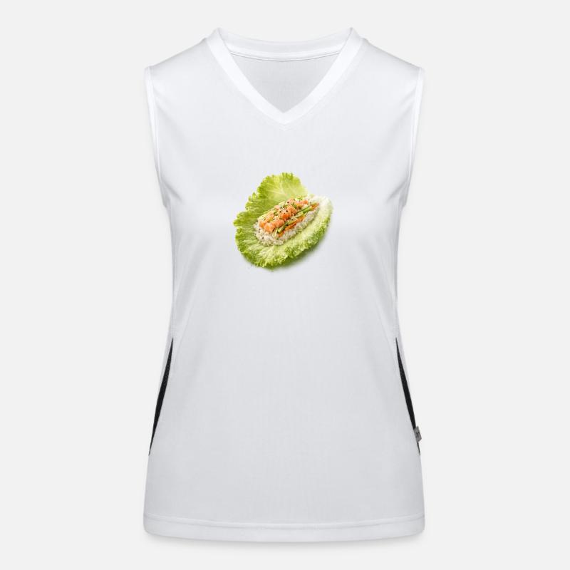 Lettuce Sushi Wrap Women's Functional Contrast Tank Top