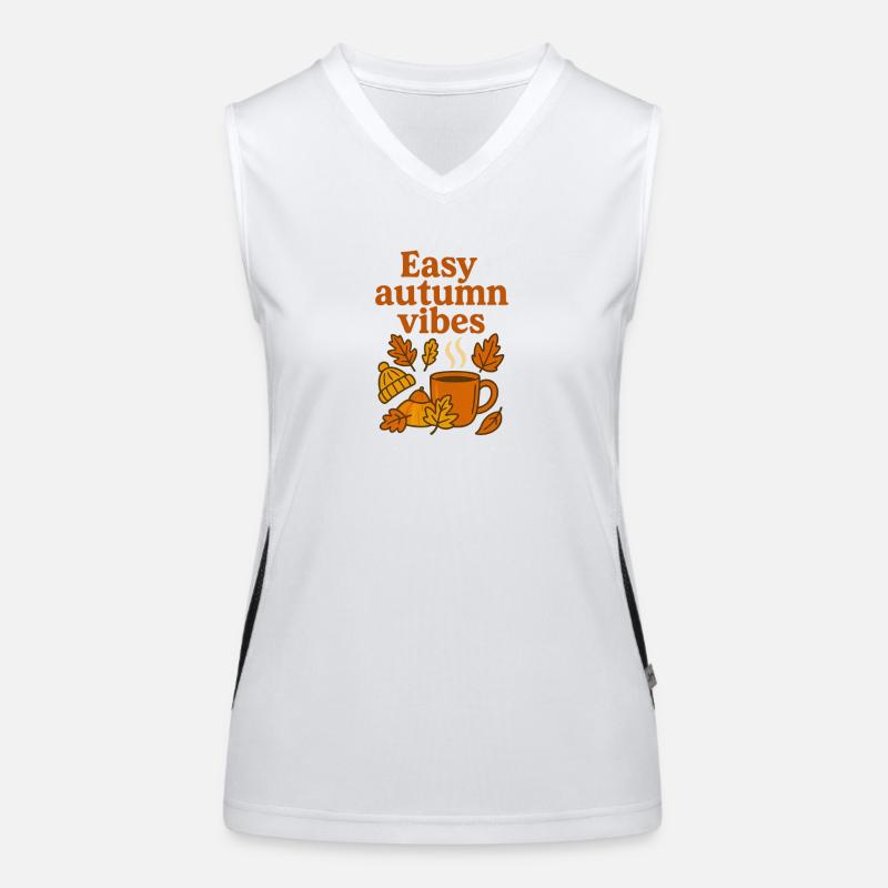 Leichte Herbststimmung Kaffeetasse Funktionelles Kontrast-Tank Top für Frauen