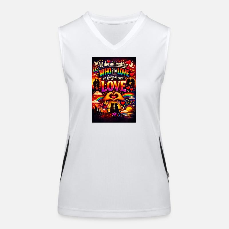 Liebe kennt keine Grenzen Funktionelles Kontrast-Tank Top für Frauen