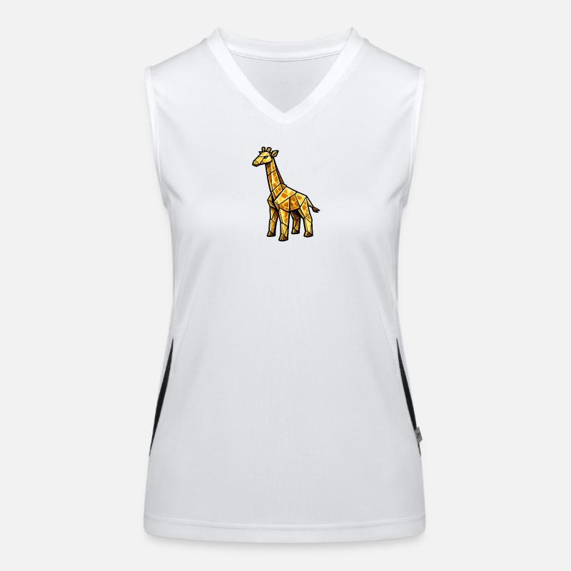 Goldene Geometrie-Giraffe Funktionelles Kontrast-Tank Top für Frauen