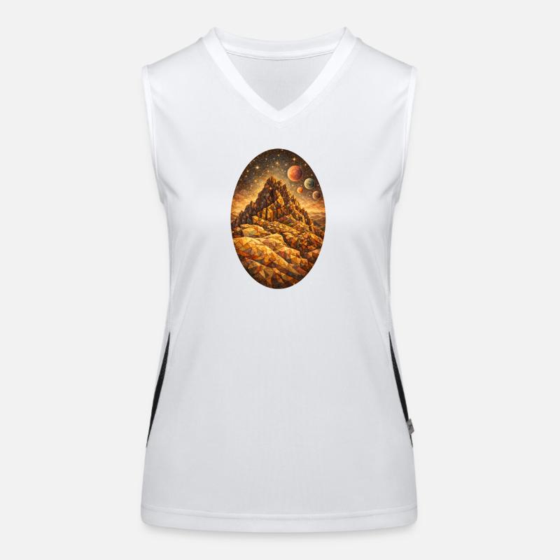 The Mountain where Time Rests Women's Functional Contrast Tank Top