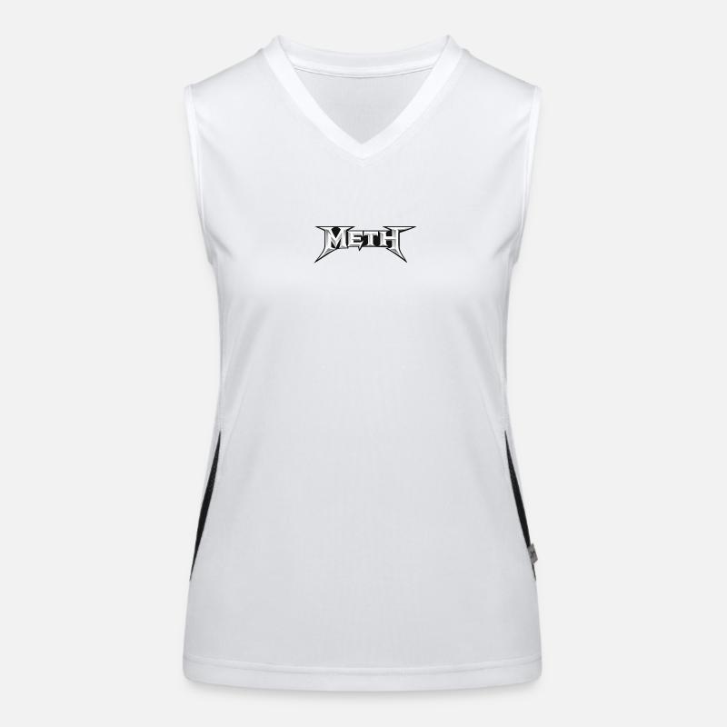 "Meth" – Design einer Metallparodie Funktionelles Kontrast-Tank Top für Frauen