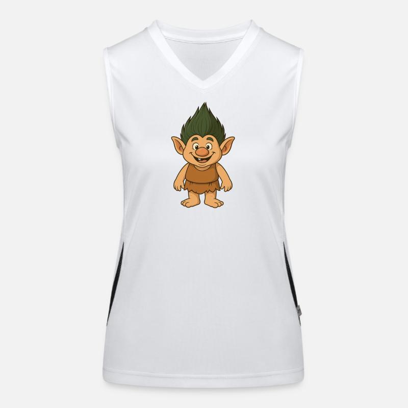 Dessin animé joyeux du Troll de la Forêt Débardeur respirant contrasté Femme