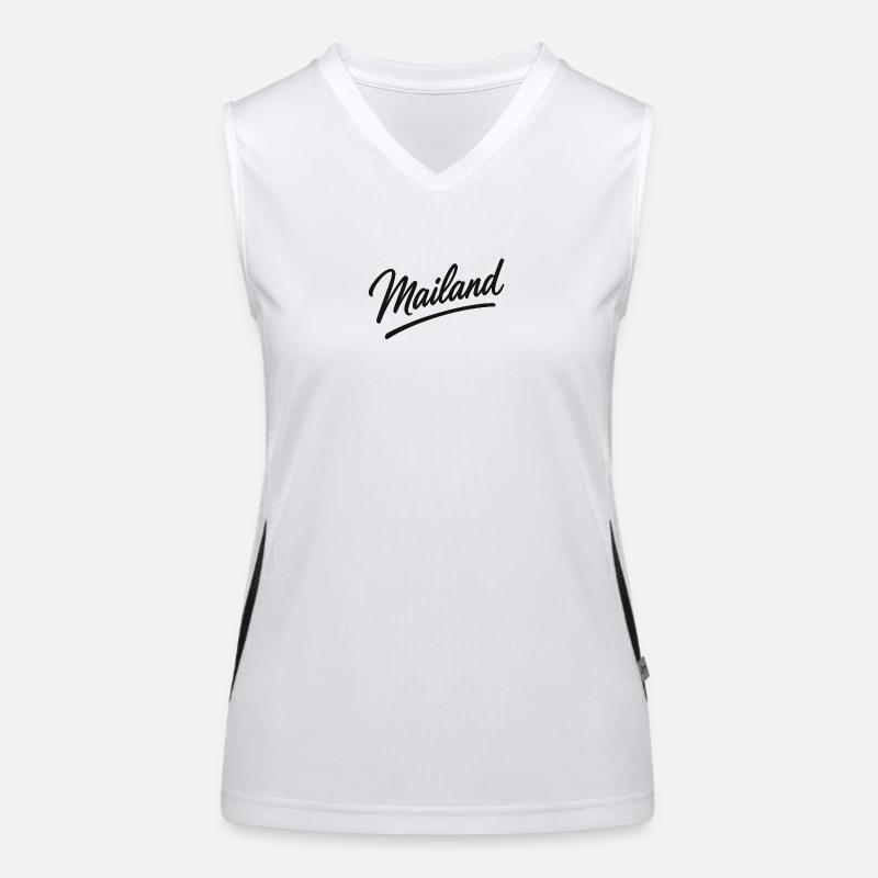 Mailand Script Logo – Milan Schriftzug Funktionelles Kontrast-Tank Top für Frauen