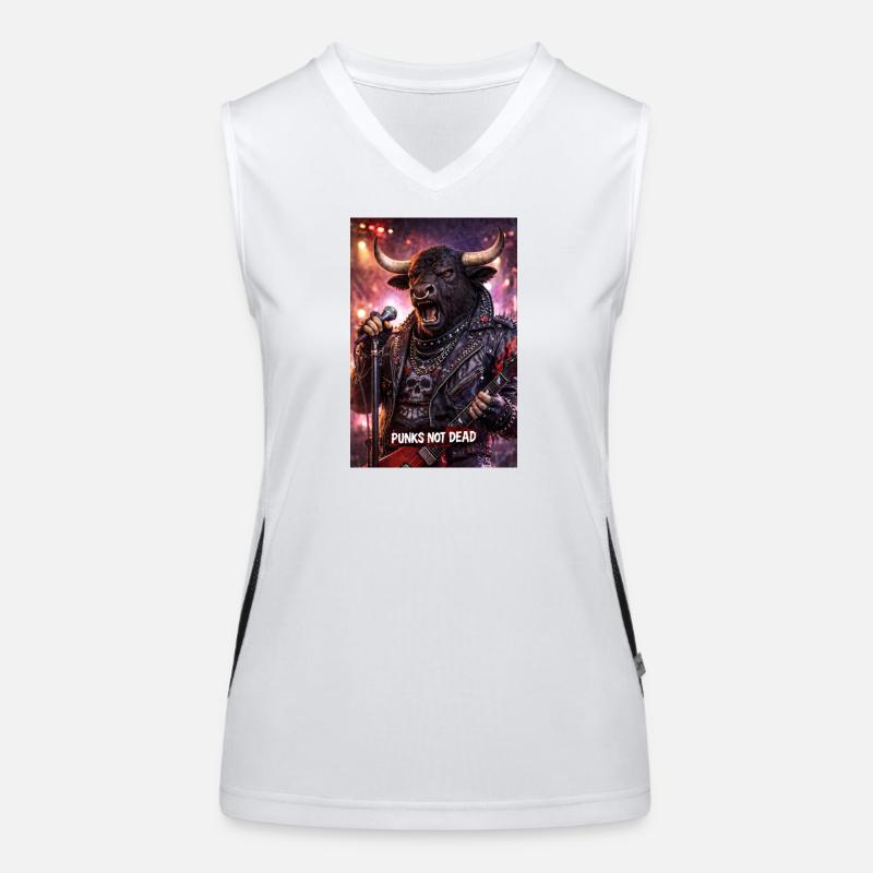 RockyZoo12 - Women's Functional Contrast Tank Top - white/black
