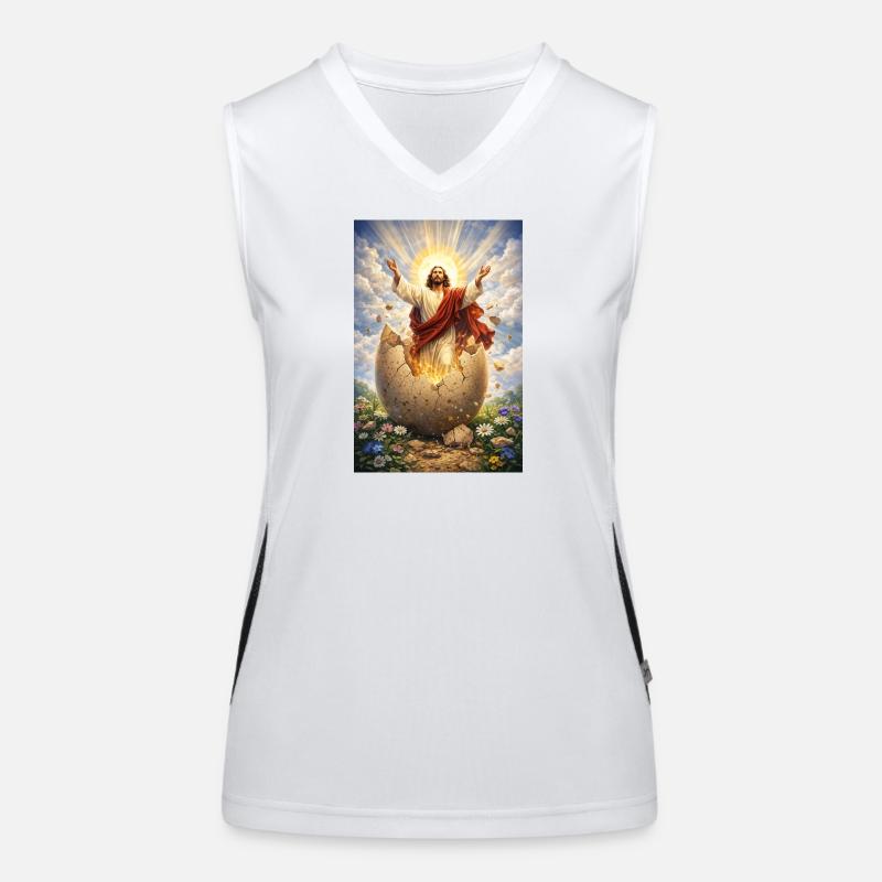 Auferstehung aus Eierbruch Funktionelles Kontrast-Tank Top für Frauen