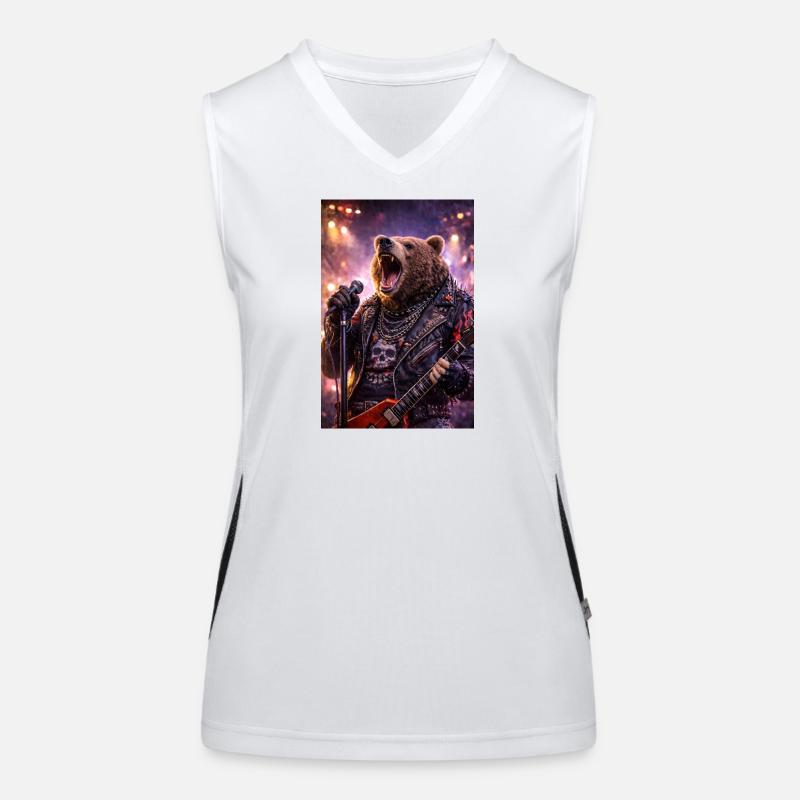 RockyZoo40 - Women's Functional Contrast Tank Top - white/black