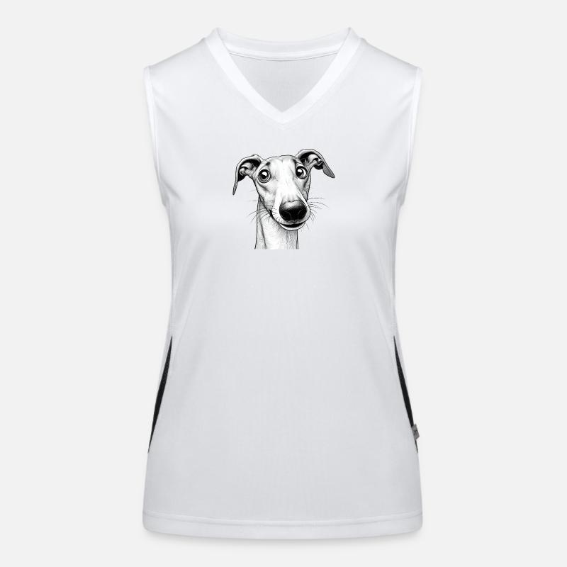 C’est quoi ? Lévrier espiègle Débardeur respirant contrasté Femme