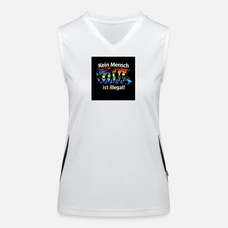 No one is illegal Women's Functional Contrast Tank Top