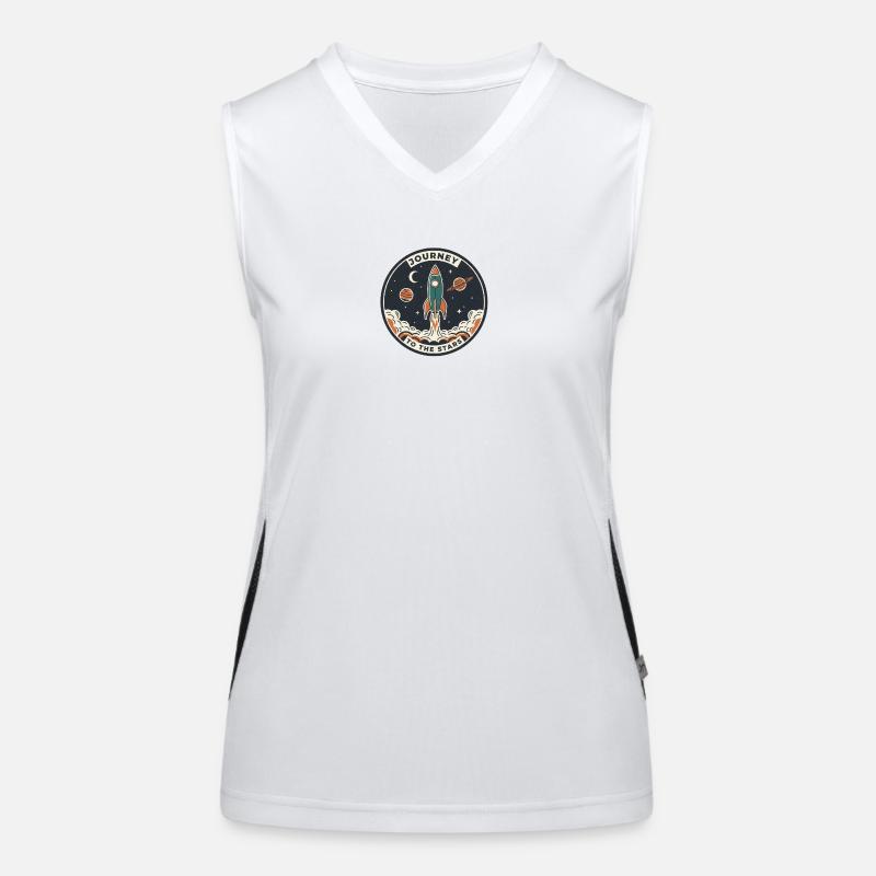Rocket Journey to the Starry Sky Patch Women's Functional Contrast Tank Top