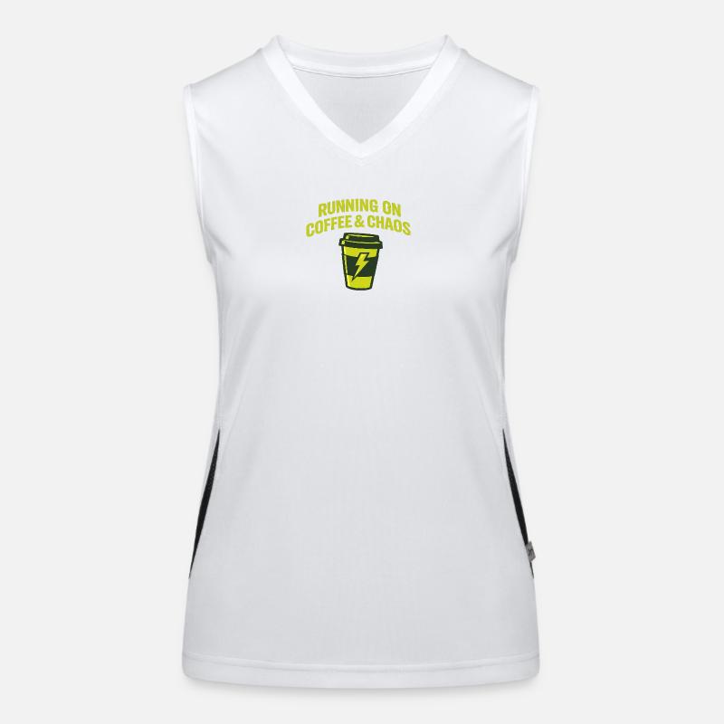 Café & Chaos : Mode Course Débardeur respirant contrasté Femme