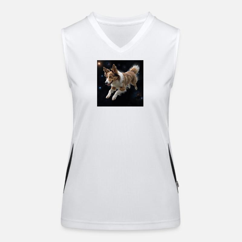 Border collie Funktionelles Kontrast-Tank Top für Frauen