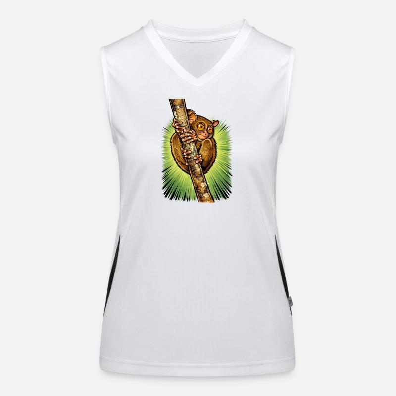 Affe am Ast geklammert Funktionelles Kontrast-Tank Top für Frauen