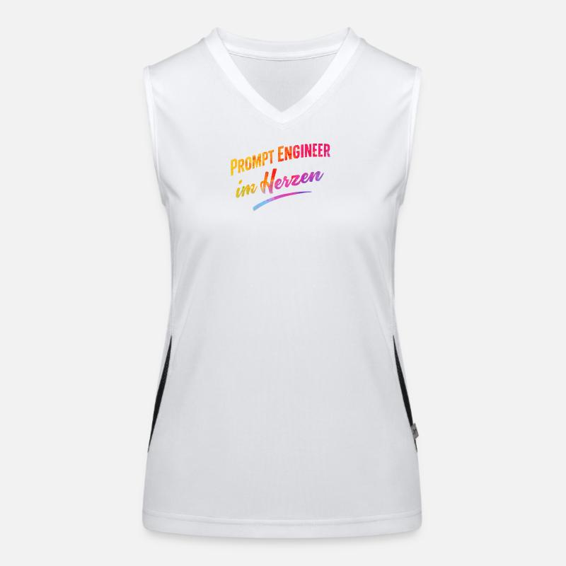 Prompt Engineer im Herzen Funktionelles Kontrast-Tank Top für Frauen