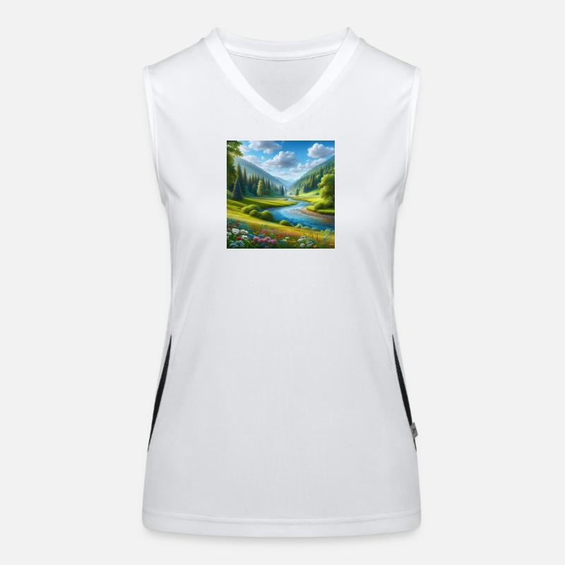 Eine wunderschöne Frühlingshalle Funktionelles Kontrast-Tank Top für Frauen